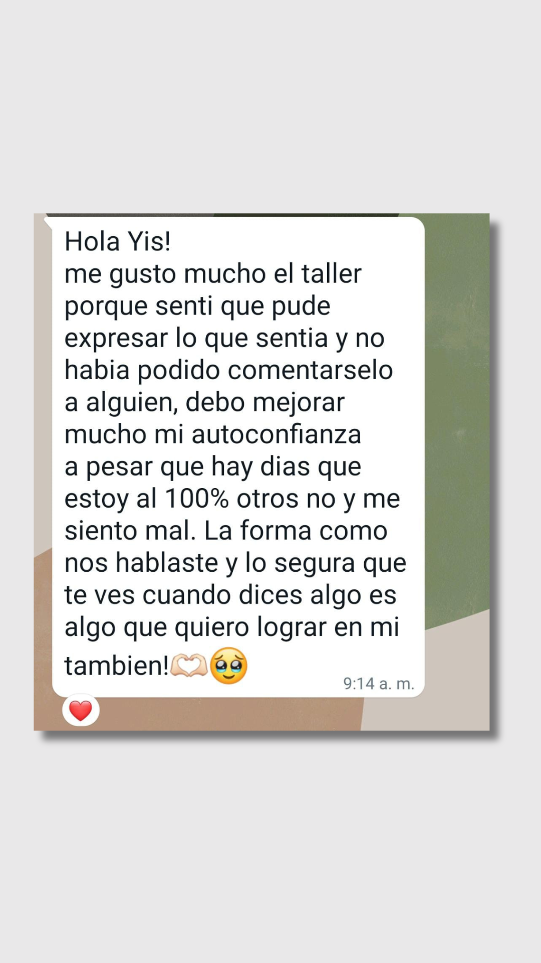 Testimonio WhatsApp 1